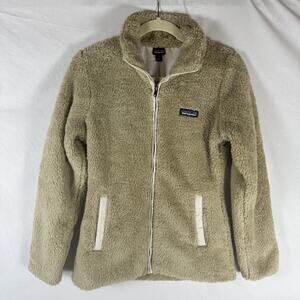 Patagonia Los Gatos Fleece Jacket XS Beige/Khaki High Pile Full Zip Outdoor